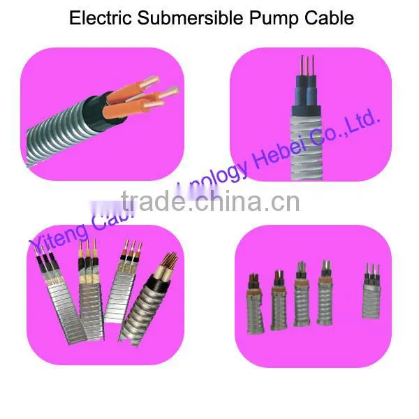 submersible deep well pump cable AWG standard submersible pump power cable
