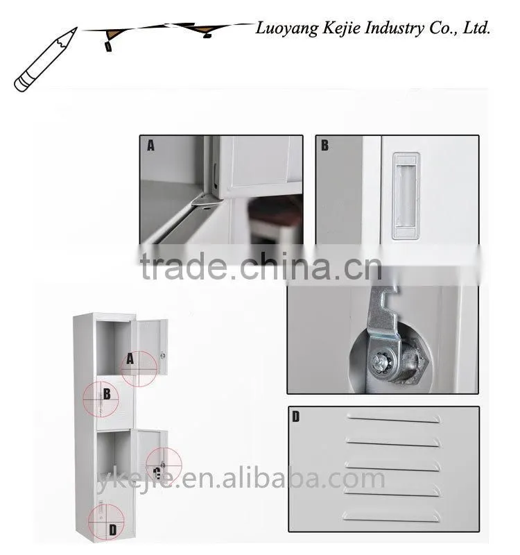 Hot Sale Six Door Flat Packing Gym/School Metal Locker