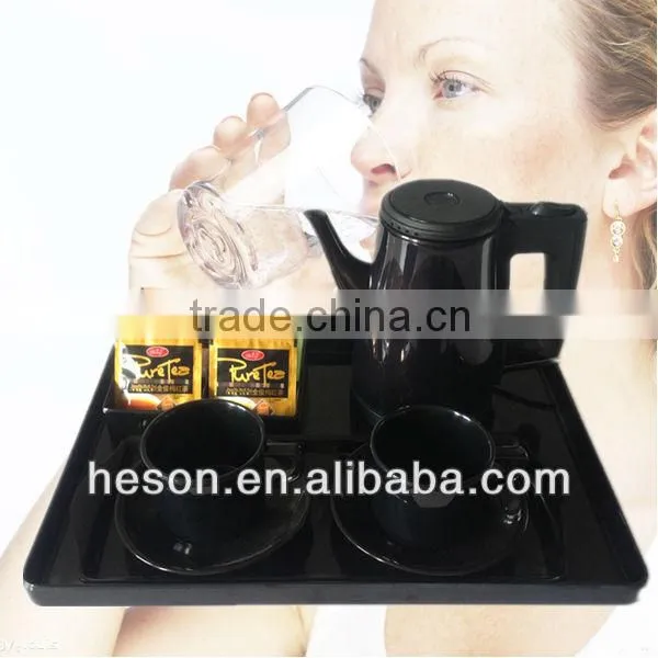 NEW hotel amenities electric mini teapot with hotel service tray