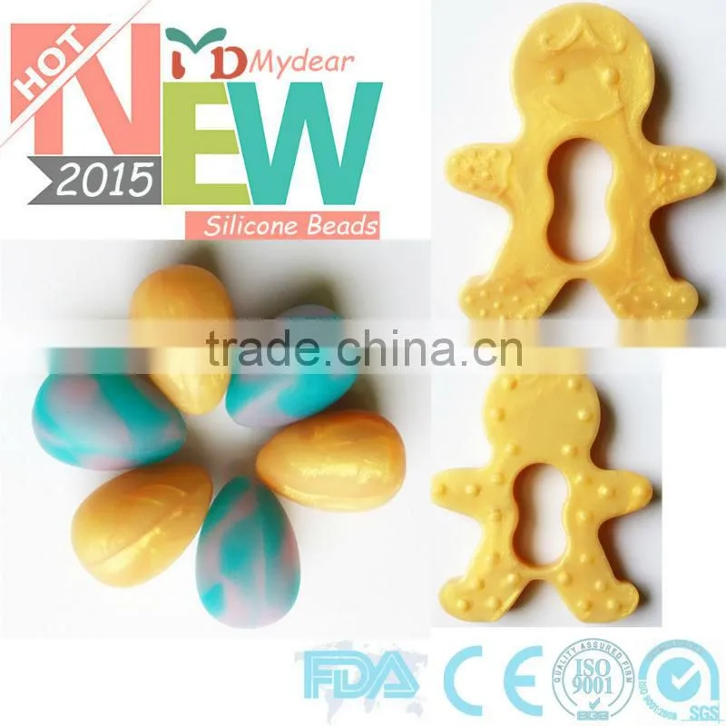Custom Silicone Teether Jewelry/Baby Chew Sensory Soft Toys