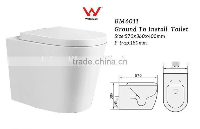 WC Washdown one piece bathroom floor mounted toilet with concealed cistem BM6011