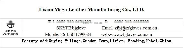 leather glove in european size