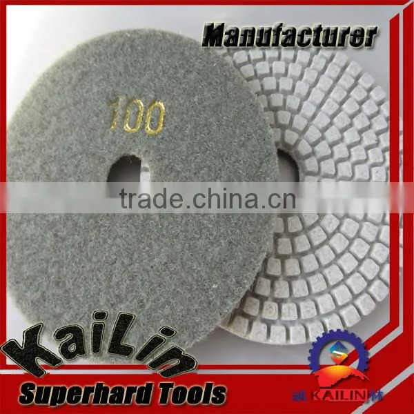High working efficiency diamond polishing pads for marble granite