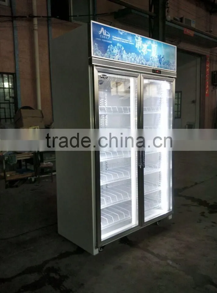Freezer showcase Upright Frozen Display Freezer Glass Door