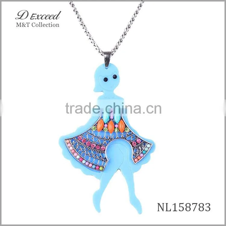 cute doll pendant necklace fashion new design necklace 2015 NL158777-83
