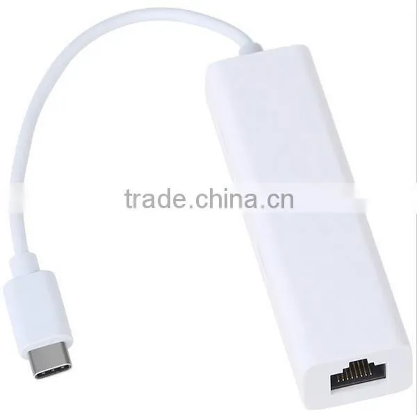 Multi-function Type C to 3 Ports USB Hub With RJ45 LAN Ethernet Adapter Cable For Macbook 12 inch