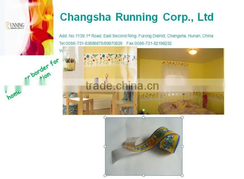 Many designs PVC printed wall border for furniture and house decoration