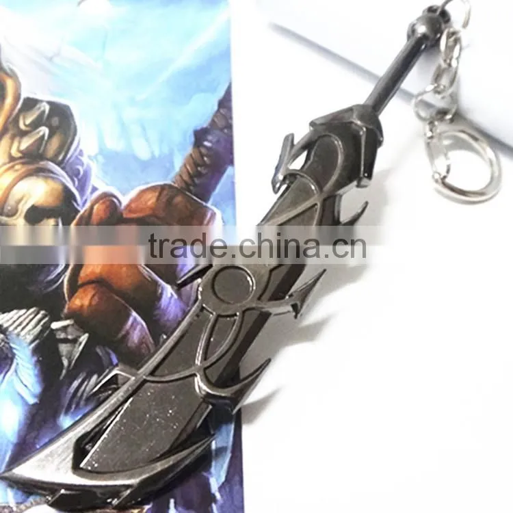 High Quality World Of Warcraft Keychain wholesale,Sword shaped metal keychain Souvenir