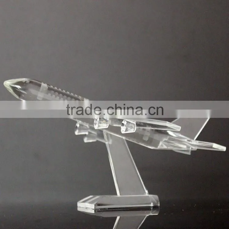 crystal glass plane model toy