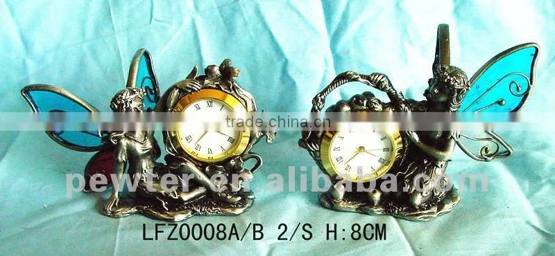 Charming fairy metal clock craft LFZ010