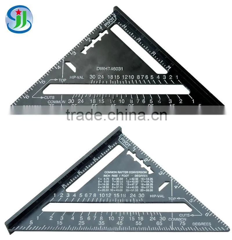 black triangle scale ruler metal material ruler