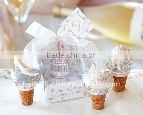 cork wine bottle stopper with ice cream design