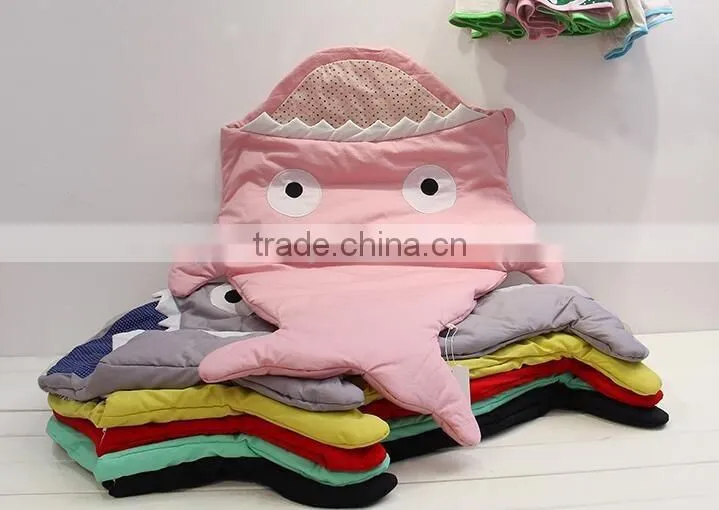 Plush Shark Animal Shape Baby Sleeping Bag,Cotton Baby Sleeping Bag Wholesale,Baby Sleeping Bag Cotton