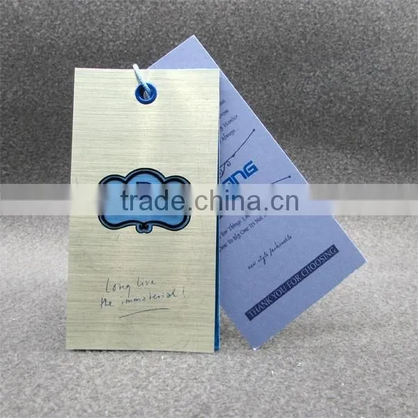 Metallic Plastic Paper Hang Tags