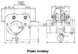 Close Headroom Trolley Hoist