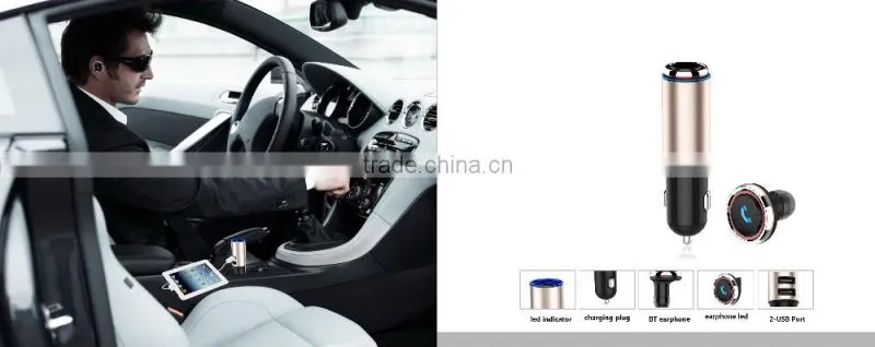 car charger with bluetooth earbuds the newest arrival exclusive private model