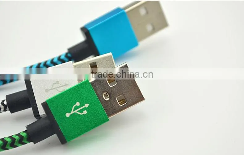 Nylon Braided Usb Cable Usb 2.0 Cable Fast Charging Usb Charging Cable
