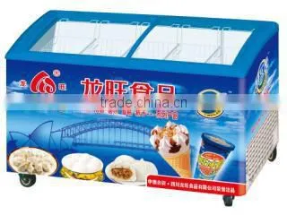 CE approved supermarket high quality ice cream display freezer