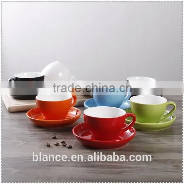 cheaper ceramic glaze coffee set ,colorful cup