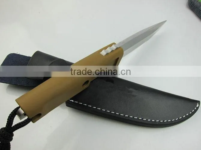 OEM rubber handle fixed blade hunting knife