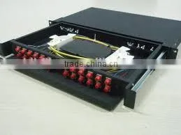 Rack-mount drawer type 19" fiber optic patch panel 12 ports/24 ports optical fiber patch panel