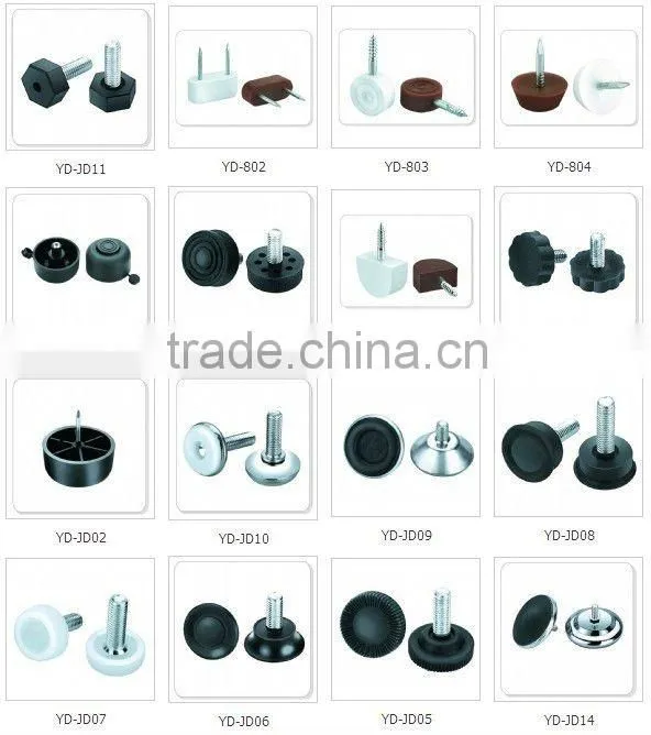 Adjustable furniture chair plastic feet/table leveling feet