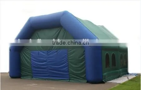 large size blue green inflatable garage tent