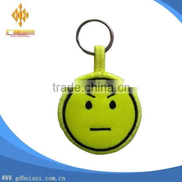 High quality top sale customized bottle shape skull embeoidery keychain