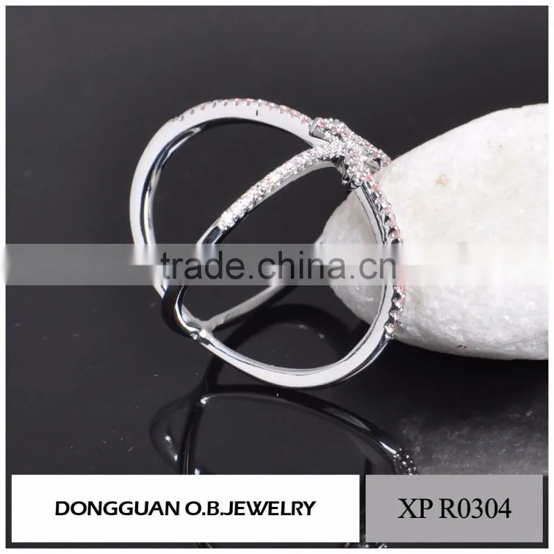 Custom ladies white gold fashion ring finger rings photos wholesale