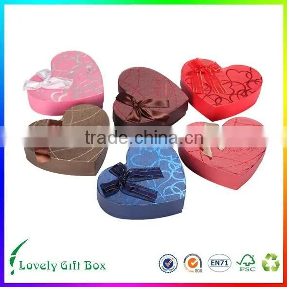 high quality and competitive price handmade heart cardboard chocolate box