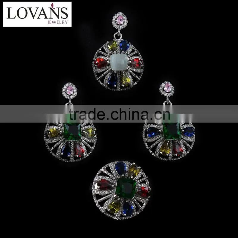 Manufacturers In China Imitation Jewelry Set Sterling Silver Guangzhou Wholesale Market TZ-0194