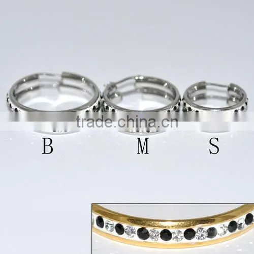 Stainless Steel Fashion Round Crystal Earring For Women(BE10650)