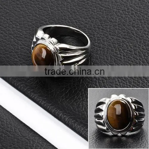 2012Newest Design Stainless Steel Bright White Stone Costume Ring Jewelry(DR10170)