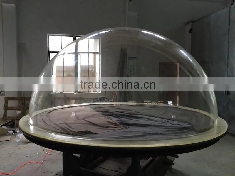 clear plexiglass dome