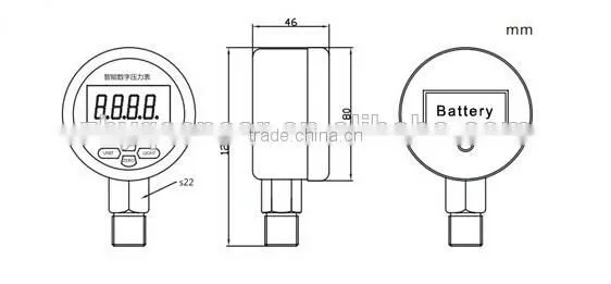 Electronic digital pressure gauge