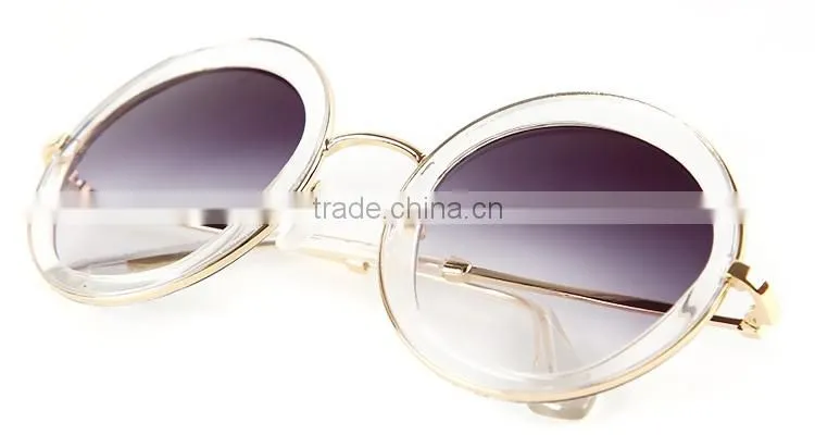 ADE WU reminiscent wholesale metal temple sunglass round SMU 12NS