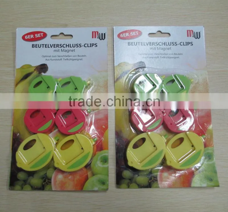 Plastic seal clip for food bag