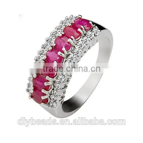 925 sterling silver and Ruby jewelry ring for wedding party women