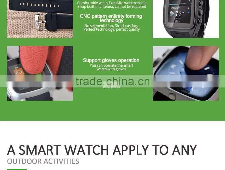 Android smart watch 2015 with touch screen, 3g gps android 4.4 wifi smart watch, hand watch mobile phone price