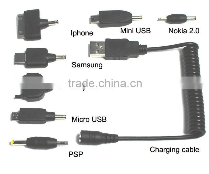 Splendid Appearance solar power/universal charger with 7 connectors available