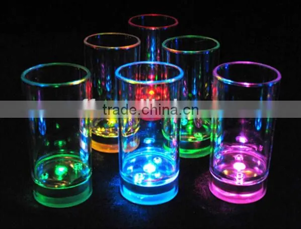 Promotional led liquid active flashing shot glass