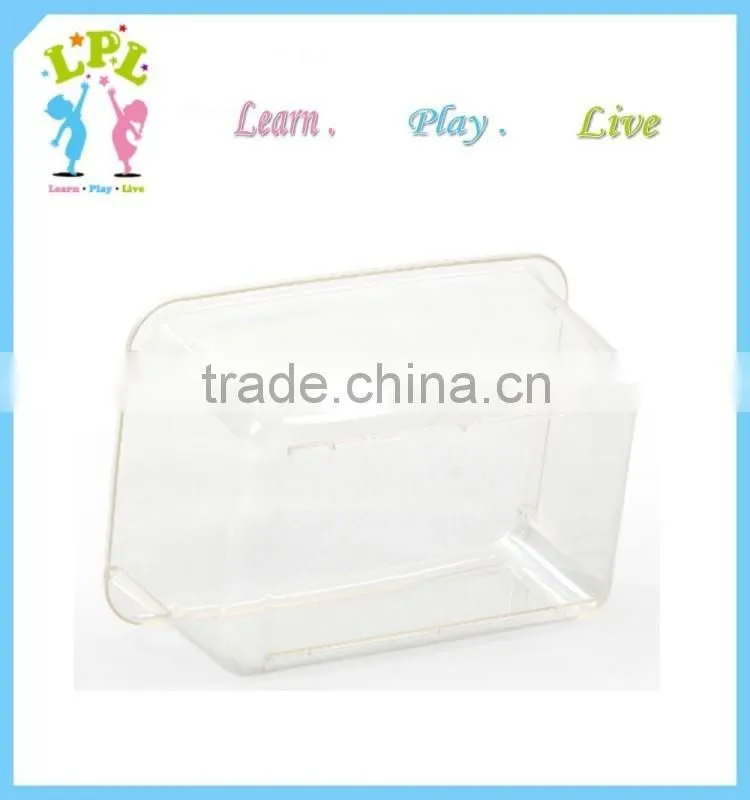Wholesale high quality high transmittance K-Resin material plastic stockable kids storage bin