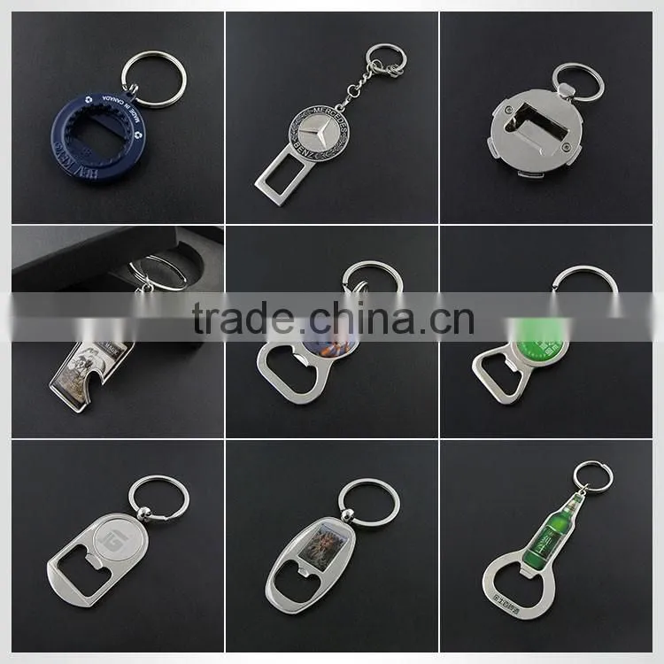 Wholesale popular cheap custom eco-friendly bulk silver bottle opener keychain