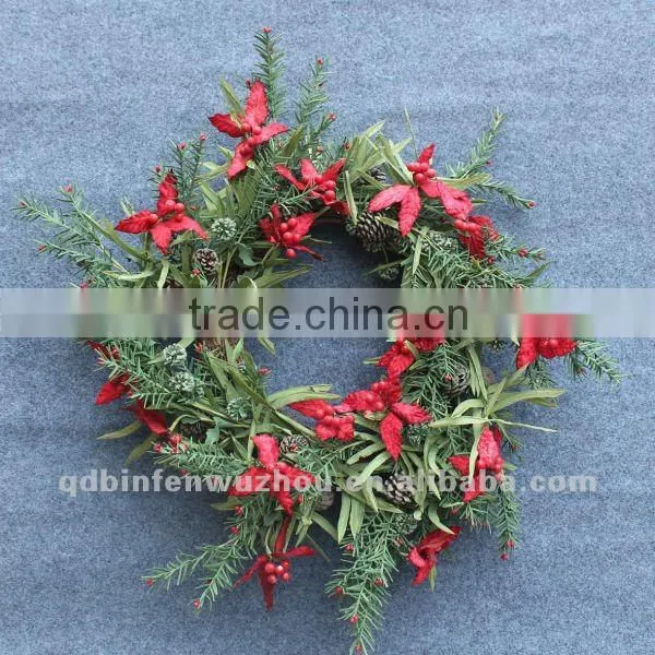 New arrival Decorative Artificial Flower Candler,artificial snowy candler