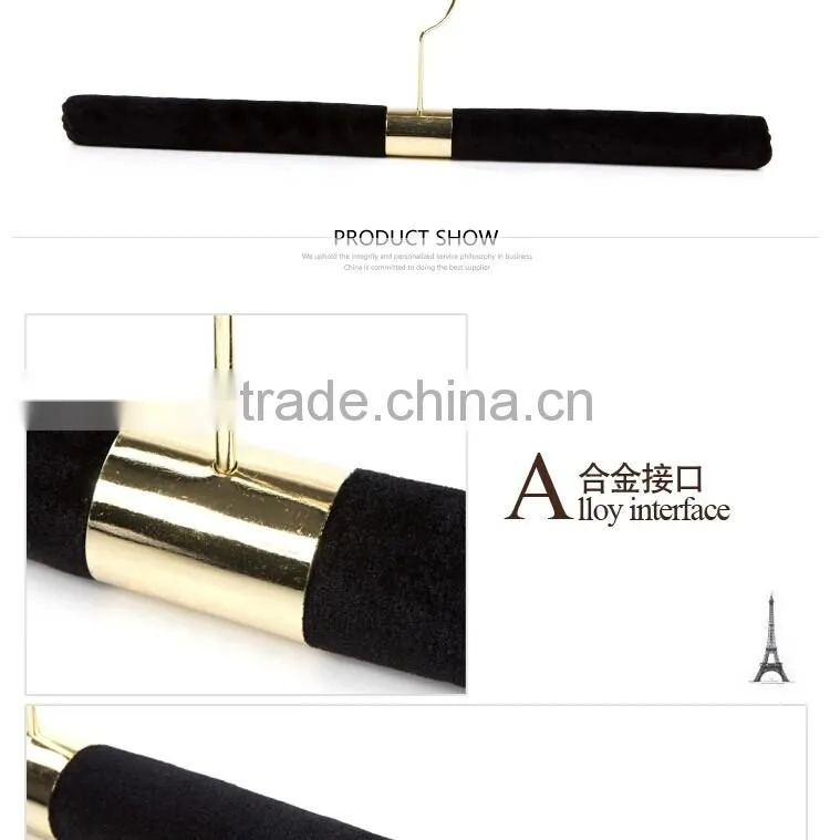 2 colors straight white black sponge inside exuisite stainless steel coat hanger