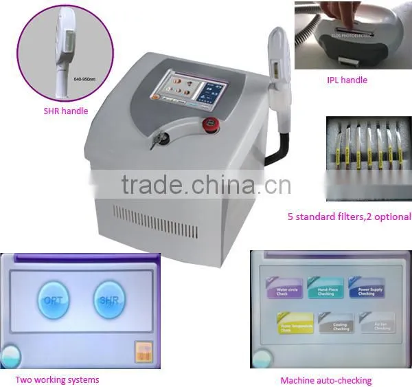Europe best Elight+SHR IPL hair removal machine/IPL SHR OPT