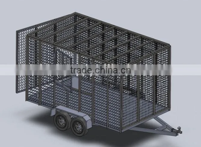 Powder coated galvanized Trash trailer