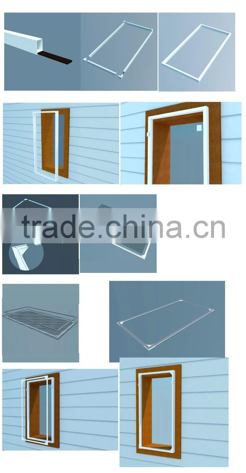 DIY PVC thickened frame window screen
