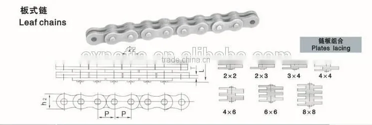 BL434 industrial leaf transmission chain and conveyor chains of all kinds