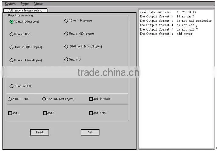 125khz rfid reader keyboard emulation with different output format for option